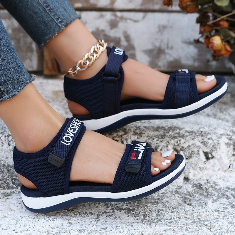 Wholesale Large size women's shoes 41-43 casual sandals women's beach shoes Amazon spot